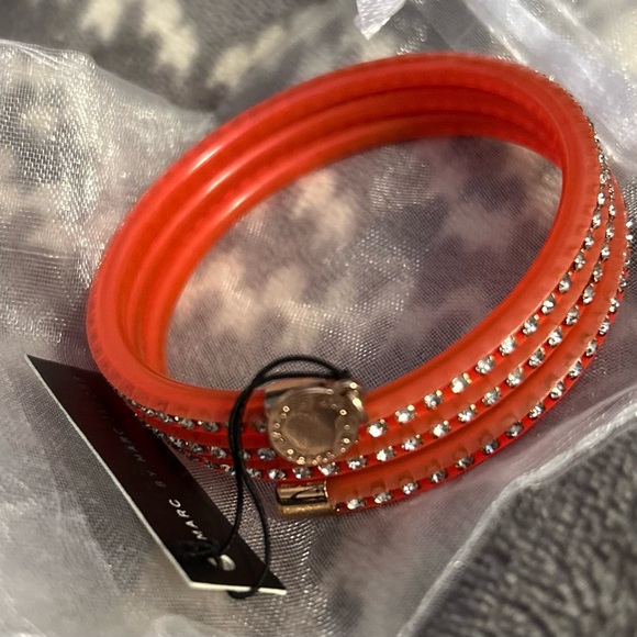 NWT Marc Jacobs Pink and Silver Bracelet with Crystal Embellishments - Picture 5 of 7